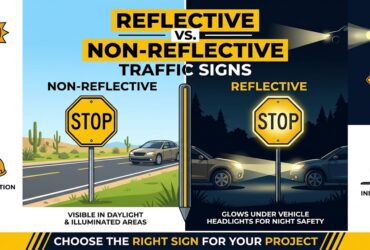 reflective sign board