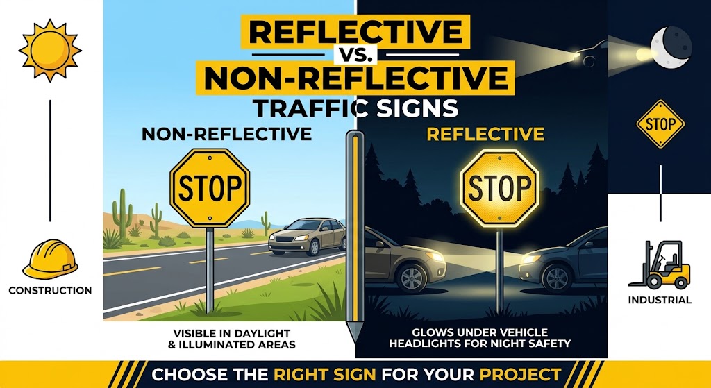 reflective sign board